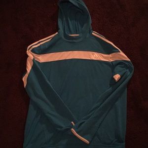 Adidas White a blue pullover